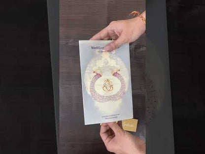 KL2093 Translucent Cover Luxury Wedding Card