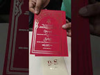 KL1055-1 Floral Theme Gold Leaf Premium Wedding Card (2 Page)