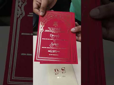 KL1055-1 Floral Theme Gold Leaf Premium Wedding Card (2 Page)