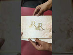 KLB-1113 White Floral Padded Thick Wedding Card (2 Page)