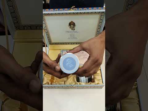 KL9038B Royal Border Design Luxury MDF Wedding Gift Box with 2 Printed Card Inserts (2 Jars)