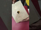 KLB-1058 Brown Golden Floral Embossed Padded Thick Wedding Card (2 Page & Couple Name Acrylic)