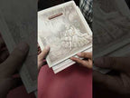 KLB876 Dulha Dulhan Design Creme Color Premium 3D Gold Foil Wedding Card (2 Page & Couple Name Wooden Plate)