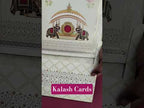 KLB517 Floral Design Elephant Theme Semi Box Paper Wedding Card (2 Page)