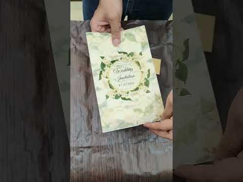 KL2129 Translucent Cover Luxury Wedding Card (2 Page) - Pack of 10 Qty