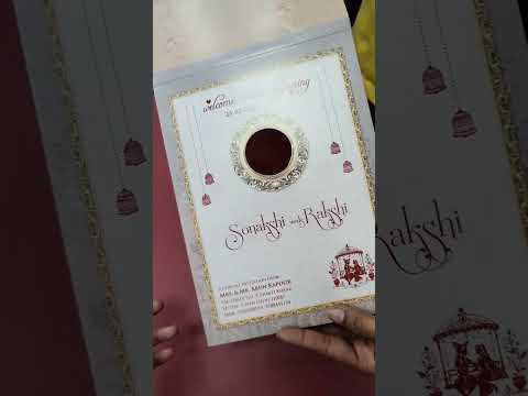 KLB-1334 Creme Grey Floral Semi Box Wedding Card (2 Page)