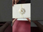 KLB-1274 White Creme Floral Door Style Embossed Padded Thick Wedding Card (2 Page)
