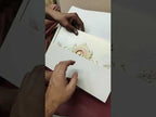 KLB-1485 White Bride Groom Barat Laser Cut Padded Thick Wedding Card (2 Page)