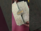 KLB-1040 Green Floral Embossed Padded Thick Wedding Card (2 Page & Couple Name Acrylic)