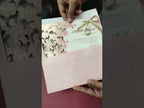 KLB-1018 Pink Floral Couple Name Laser Cut Wedding Card (2 Page)