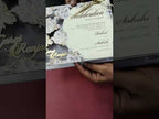 KLB-1016 Purple Floral Couple Name Laser Cut MDF Thick Wedding Card (2 Page)