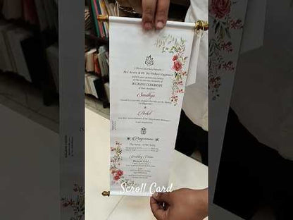 KL2101 Paper Scroll Wedding Card with Tag