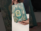 KLB801 Royal Fort Floral Design Green Color Hardboard Padding Thick Wedding Card (2 Page)