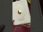 KLB-1041 White Floral Embossed Padded Thick Wedding Card (2 Page & Couple Name Acrylic)