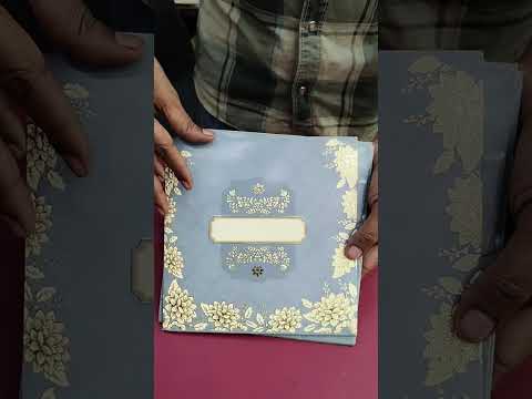 KLB501 Floral Design Semi Box Paper Wedding Card (2 Page)