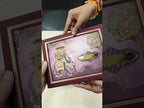 KLB850 Elephant Design Maroon Color Leatherette Hardboard Padding Thick Wedding Card (2 Page & Couple Name Acrylic)