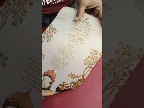 KL2149 Sikh Anand Karaj Theme Luxury Translucent Scroll Wedding Card with Matching Box Cover and Personalised Band