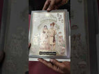 KLB-1259 Creme Brown Bride Groom Padded Thick Wedding Card (2 Page & Couple Name Wooden Plate)