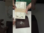 KL1052-1 Floral Theme Gold Leaf Premium Wedding Card (2 Page)