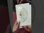 KLB-1323 White Creme Floral Embossed Semi Box Wedding Card (2 Page)