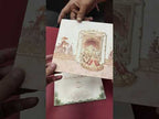 KLB-1422 Creme Bride Groom Barat Carry Bag Style Semi Box Wedding Card (2 Page)