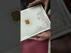 KLB-1090 Green Floral Padded Thick Wedding Card (2 Page & Couple Name Acrylic)