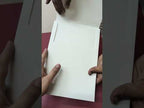KLB-1564 White Bride Groom Mandap Laser Cut Embossed Semi Box Wedding Card (2 Page)