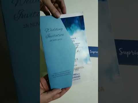 KL2115-T Transparent PVC Wedding Card with Matching Envelope (2 Page and Sealing Band)