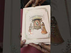 KLB-1262 Creme Peach Bride Groom Padded Thick Wedding Card (2 Page)