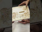 KLB724 Barat Traditional Design Creme Color Embossed Hardboard Padding Thick Wedding Card (2 Page & Couple Name Acrylic)