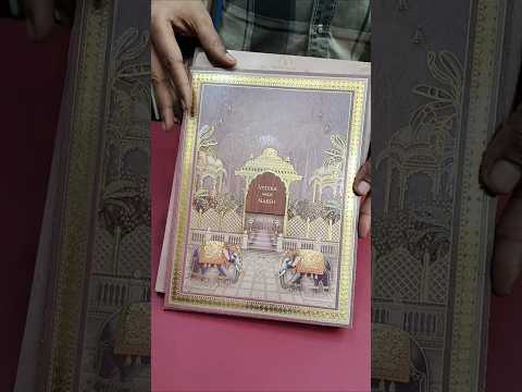 KLB534 Elegant Elephant Theme Semi Box Paper Wedding Card (2 Page)