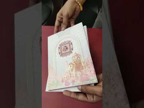 KLB-1019 Creme Barat Padded Thick Wedding Card (2 Page)