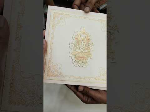 KLB551 Pastel Ganpati & Floral Frame Semi Box Wedding Card (2 Page)