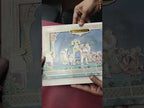KLB-1094 Creme Blue Barat Laser Cut Padded Thick Wedding Card (2 Page & Couple Name Acrylic)
