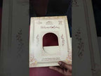 KLB-1373 Creme Elephant Barat Padded Thick Wedding Card (2 Page)