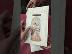 KLB-1406 Creme Bride Groom Laser Cut Semi Box Wedding Card (2 Page & Couple Name Acrylic)