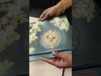KLB-1130 Green Floral Laser Cut Padded Thick Wedding Card (2 Page & Couple Initial Acrylic)
