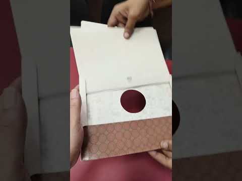 KLB-1417 Creme Brown Bride Groom Laser Cut Semi Box Wedding Card (2 Page)