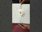 KLB-1178 White Creme Floral Door Style Embossed Semi Box Wedding Card (2 Page)