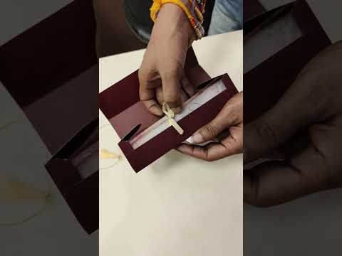 KLS344 Dulha Dulhan Design Maroon Color Translucent Scroll Wedding Card