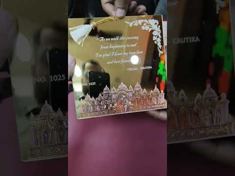 KLB-1011 Golden Barat Transparent PVC Wedding Card (1 Page)