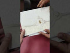 KLB-1318 White Creme Floral Embossed Semi Box Wedding Card (2 Page)