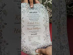 KL2150 Luxury Translucent Scroll Wedding Card with Matching Box Cover and Personalised Band