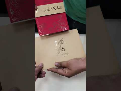 KL1054-1 Floral Theme Gold Leaf Premium Wedding Card (2 Page)