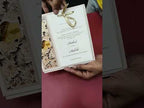 KLB680 Floral Design Creme Color Laser Cut MDF Thick Wedding Card (2 Page)