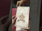 KLB-1411 Creme Elephant Semi Box Wedding Card (2 Page)