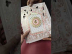 KLB-1363 Creme Pink Floral Laser Cut Carry Bag Style MDF Thick Wedding Card (2 Page)