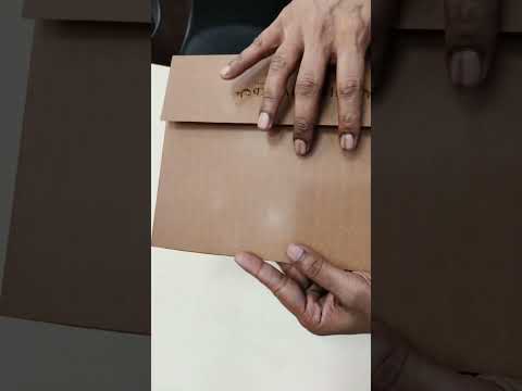 KLB-962 Brown Pichwai Laser Cut MDF Thick Wedding Card (2 Page)