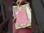 KLB-1295 White Pink Floral Semi Box Wedding Card (2 Page & Transparent PVC)