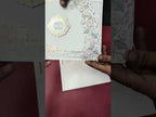 KLB-1138 Creme Royal Fort Lotus Floral Laser Cut Semi Box Wedding Card (2 Page)